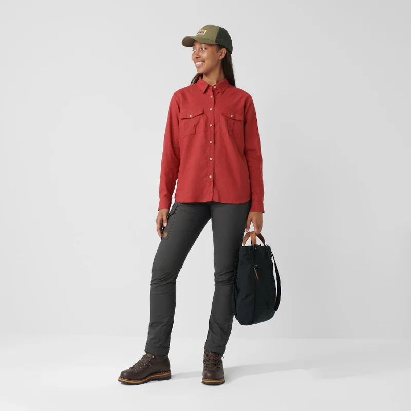 Övik Travel Shirt LS W-- Graphic Embroidered Appliqued