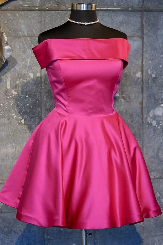 Off the Shoulder Short Red Homecoming Dress Tunics Short Trendy
