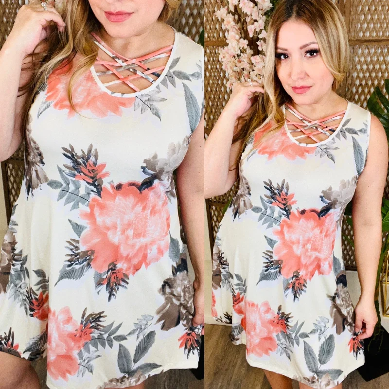 Floral Vibes Dress Tunics Short Trendy