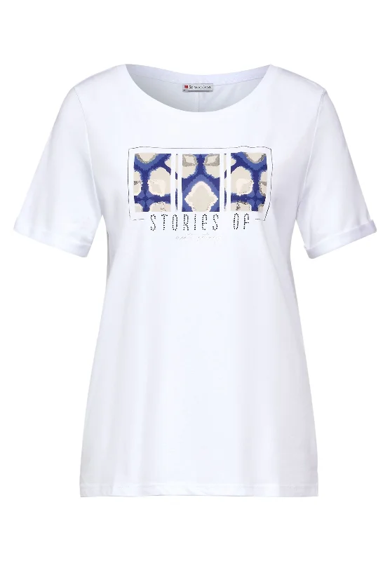 T-Shirt mit Frontprint-- Anti-Pilling Machine Wash Handmade