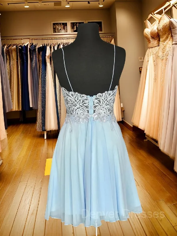 A-Line/Princess Spaghetti Straps Short/Mini Chiffon Homecoming Dresses Tunics Party sparkling A-Line/Princess Spaghetti Straps Short/Mini Chiffon Homecoming Dresses Tunics Party sparkling