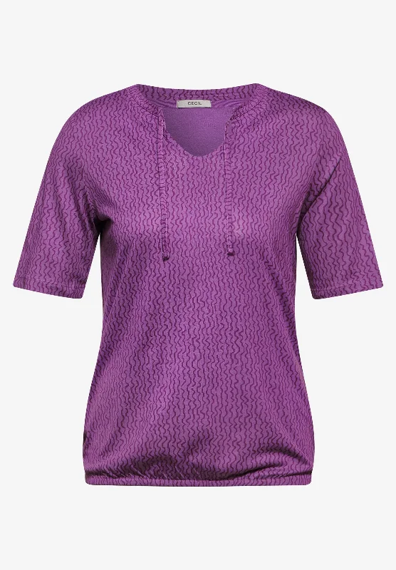 Tunikashirt mit Print-- Chenille Blend Fleece Blend Nylon Blend