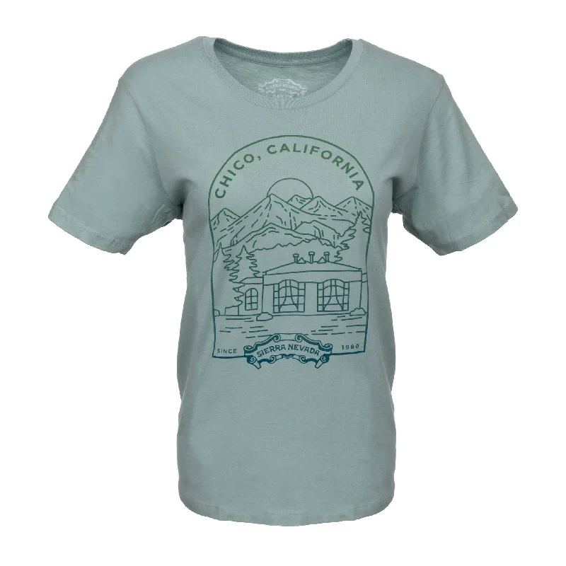 Women's Chico Facade Short Sleeve T-Shirt-- Welt Pockets Slit Pockets Flap Pockets