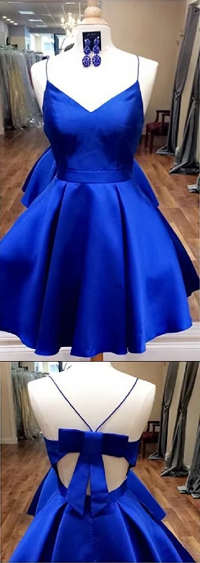Royal Blue Short Cute Fashion Homecoming Dresses Tunics Fashionable trendy