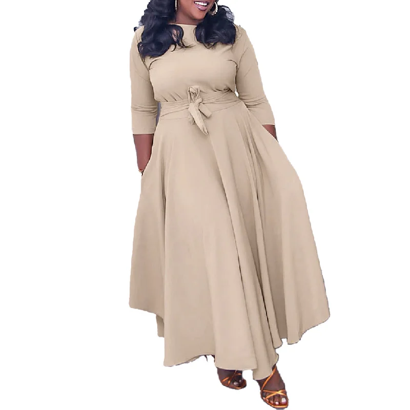 BR3086 Fashion women elegant African large size dress 2023 new Pencil Office Professional