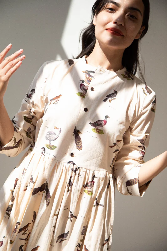Aleksandr Manamïs | Loose Front Dress in Birds Tunics Review highly