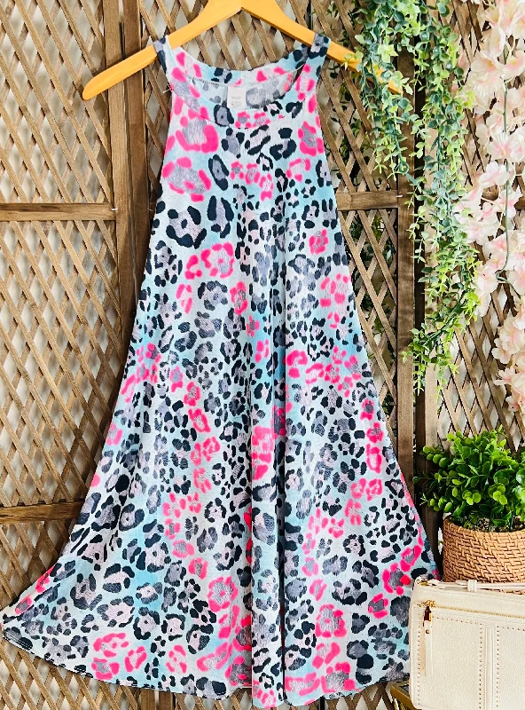 Animal Print Halter Dress Tunics Handmade artisanal