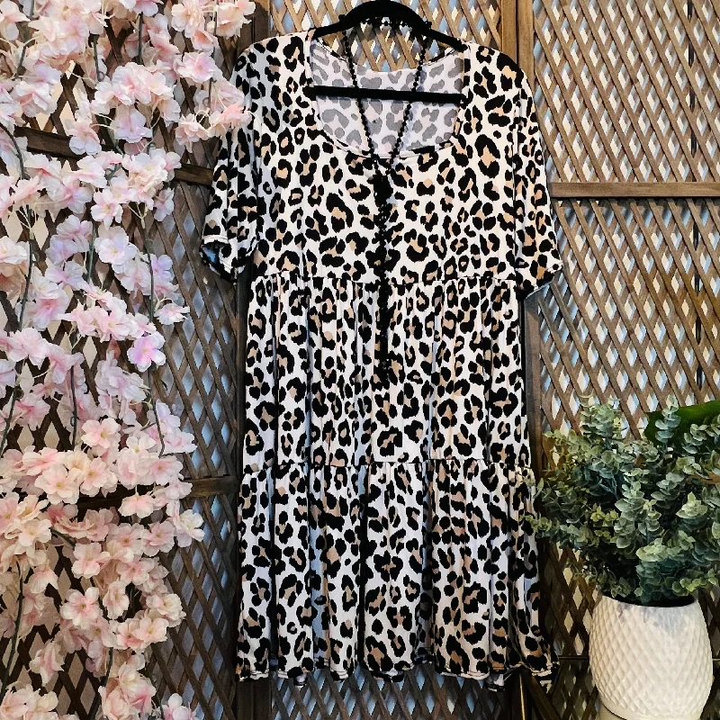 Buttery Soft Leopard Dress Tunics Winter warm
