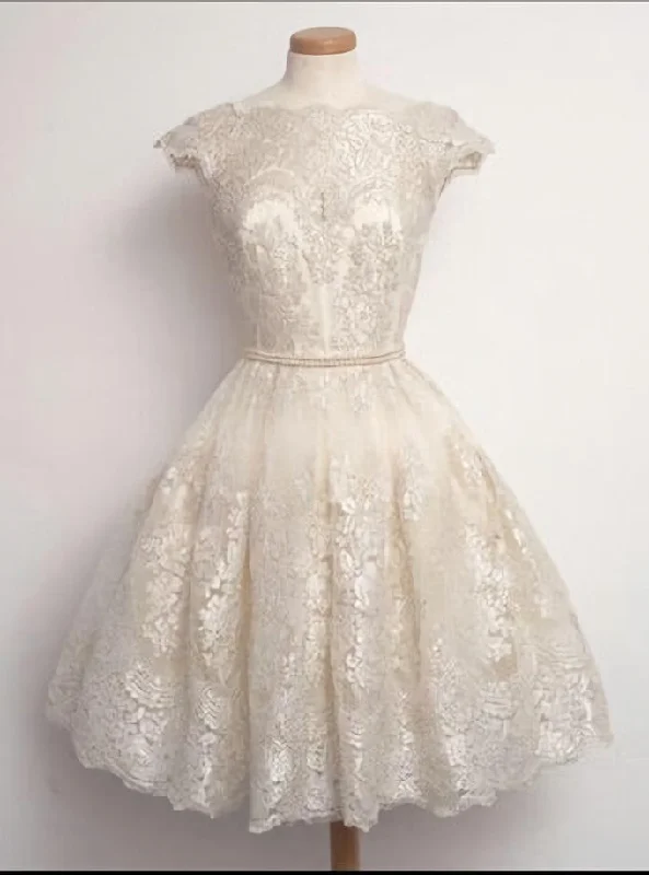 New Arrival Short Mini Lace O Neck Real Made On Sale Homecoming Dresses Tunics Chic fashionable