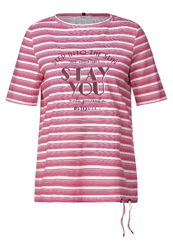 T-Shirt mit Streifenmix-- Boxy Fit Fitted Loose