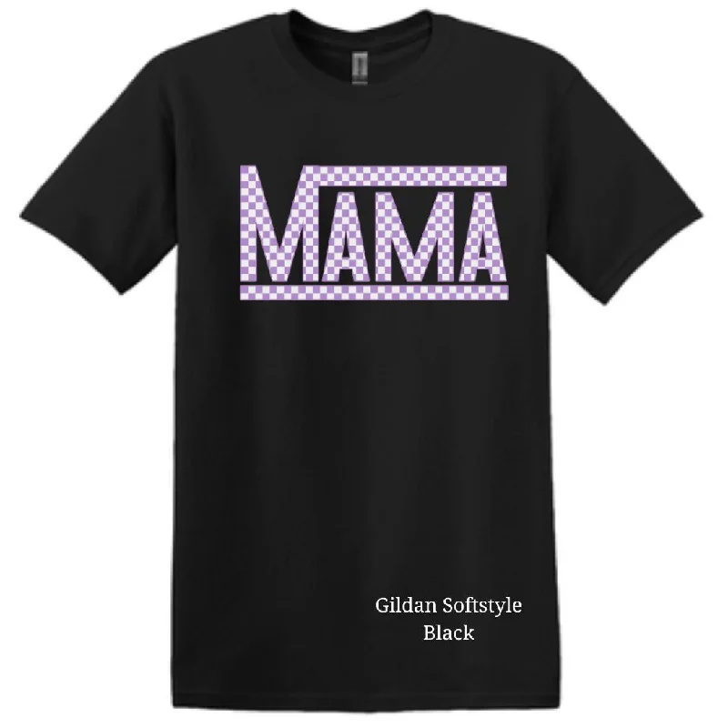 Black with light purple print