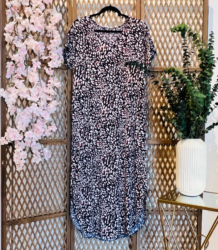 Abstract Cheetah Print Dress Tunics Stylish modern