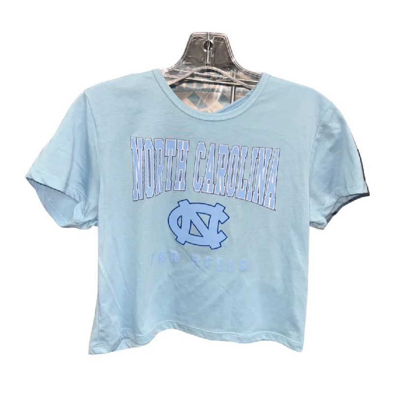 Women's North Carolina with Logo Cropped T-shirt-- Handmade Hand-knitted Hand-woven