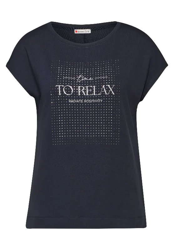T-Shirt mit Artwork-- Iron Safe Non-Iron Wrinkle Free