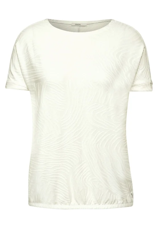 3D Jacquard T-Shirt -- Basic T-Shirt Crew Neck Short Sleeve