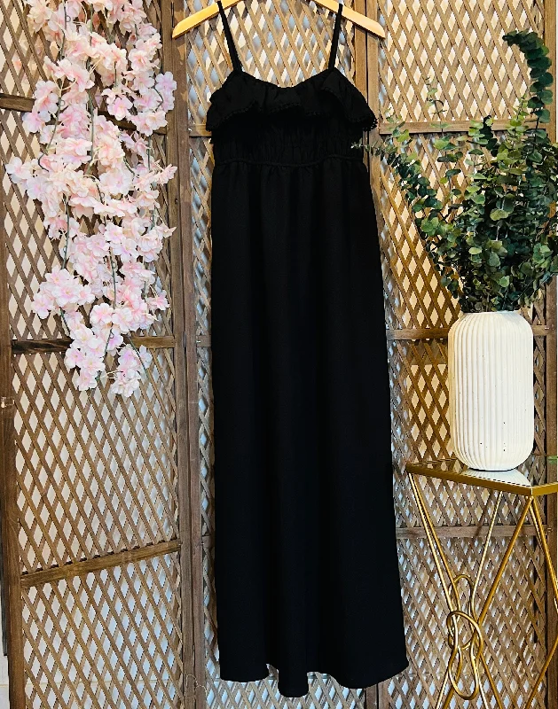 Black Summer Dress Tunics Leisure comfortable