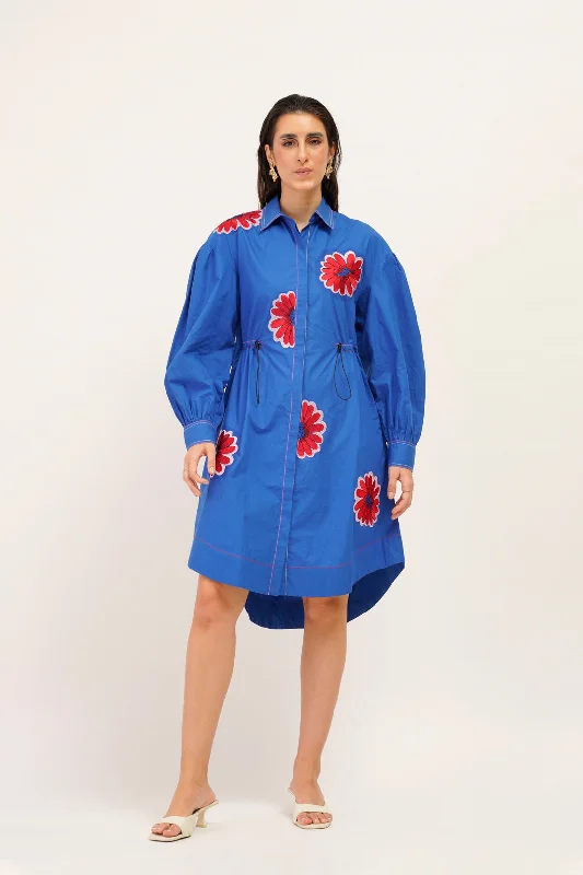 Brielle Dress with Floral Embroidery Tunics Stylish modern