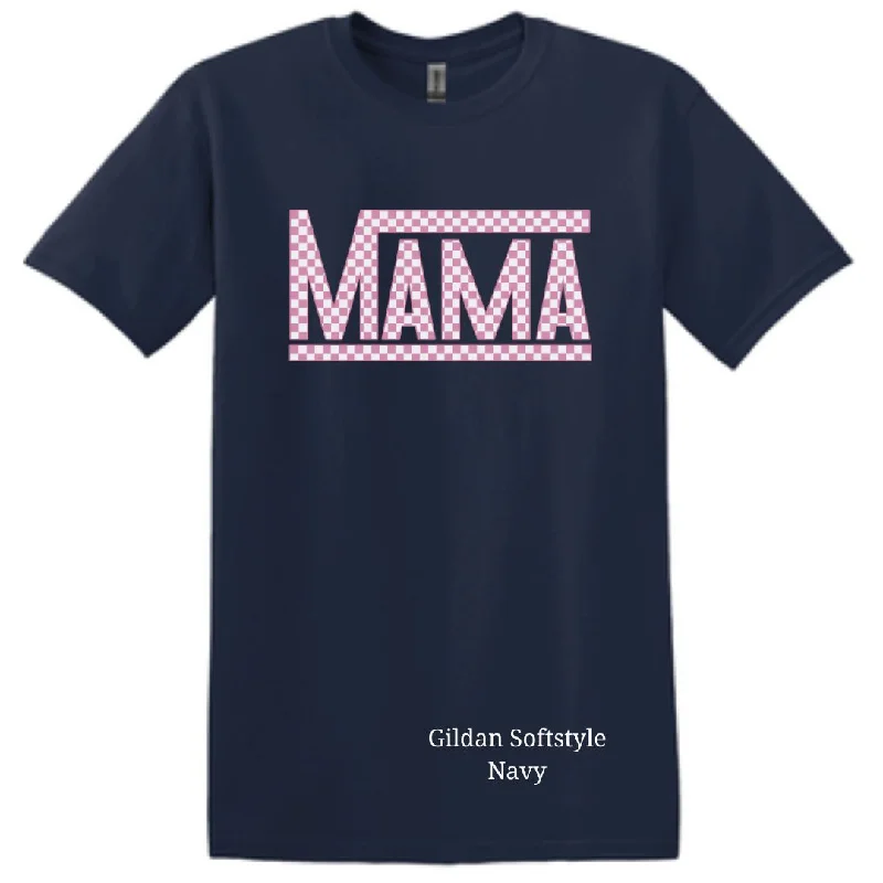 Navy with light pink print