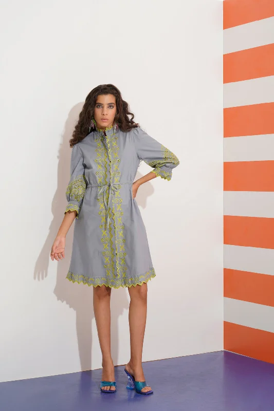 Juliet Embroidered Dress with Cut work Tunics Running lightweight