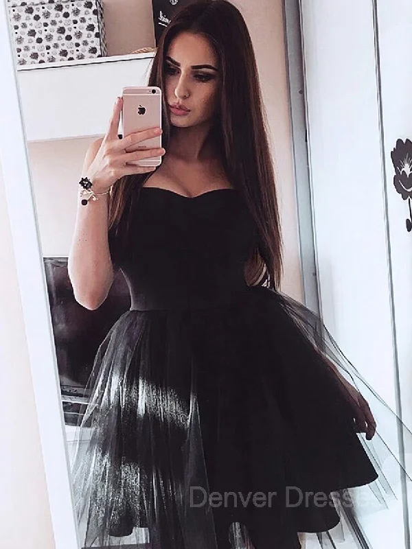 A-Line/Princess Strapless Short/Mini Satin Homecoming Dresses Tunics Sale discount