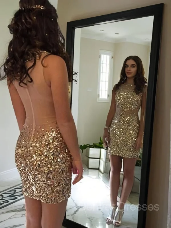 Sheath/Column Bateau Short/Mini Velvet Sequins Homecoming Dresses With Sequin Tunics Handmade artisanal