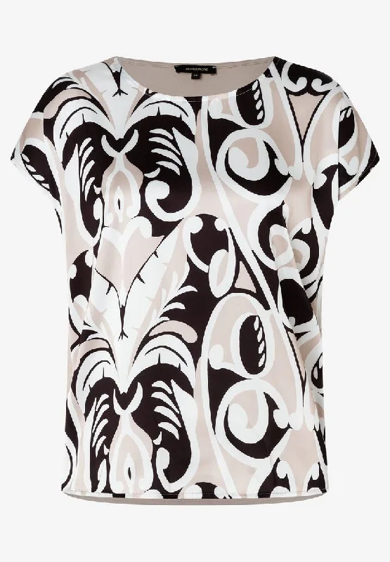 Blusenshirt  Ornament Print  Frühjahrs-Kollektion-- Cotton Fabric Linen Fabric Terry Fabric