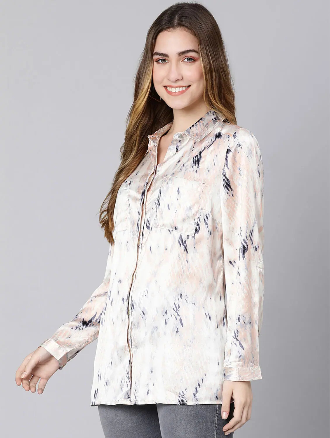Goffing Colors Trend Print Women Shirt-- Anti-Shrink Durable Soft