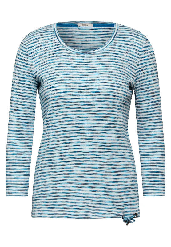 Gestreiftes Shirt-- Graphic Embroidered Appliqued