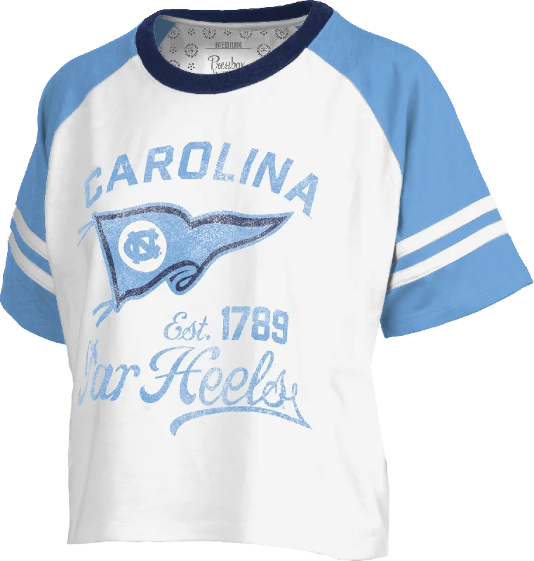 Women's Carolina Pennant  1789 Cropped T-shirt-- Houndstooth Herringbone Solid