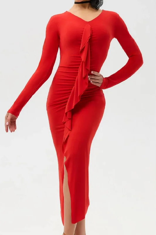 Latin Practice Dress Pra 1187 Square Neckline Feminine