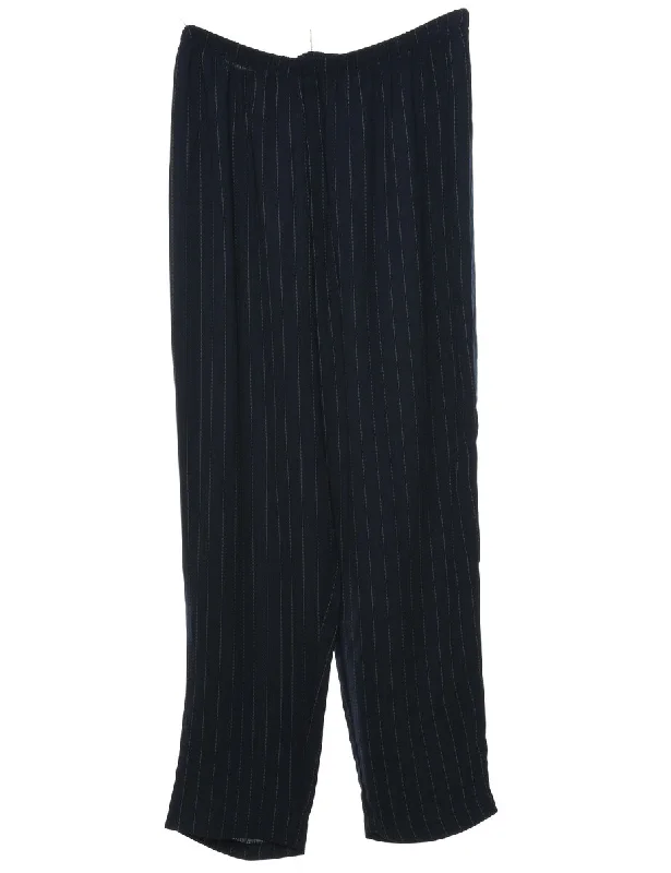 Striped Trousers - W30 L26 Trousers Denim Blue