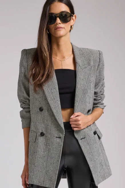 Penelope Plaid Blazer Women's High-End Blazer