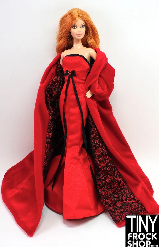 12" Fashion Doll Winter Concert Dress and Coat Set Knit Woven Fleece