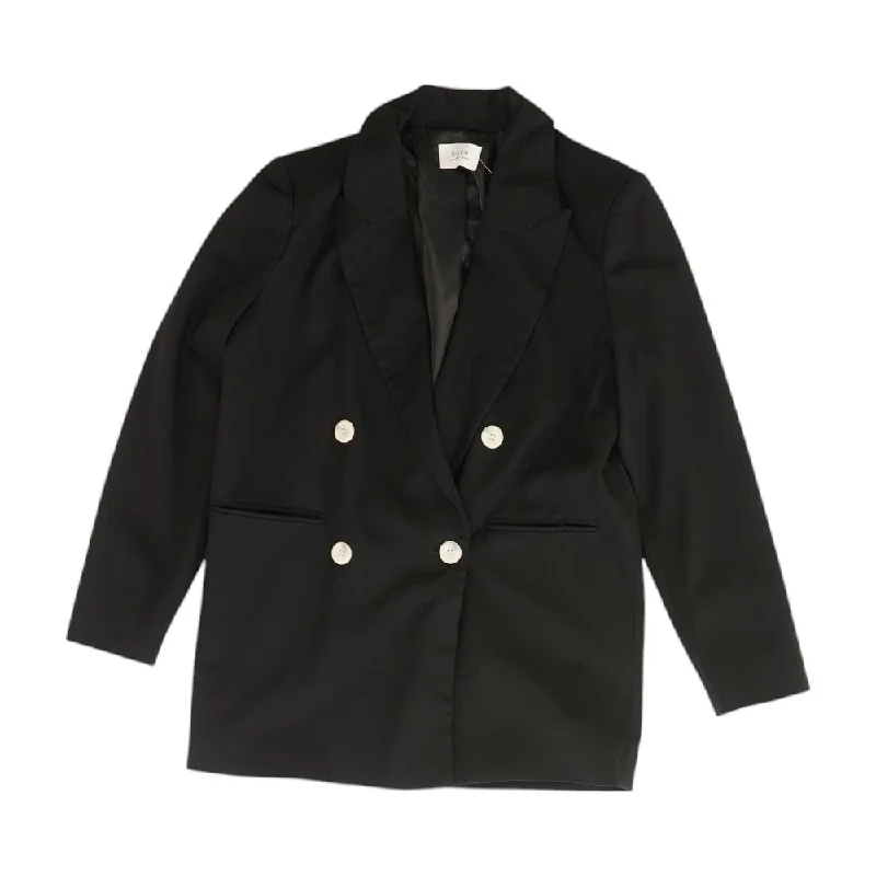 Black Solid Blazer Women's Trendy Jacket