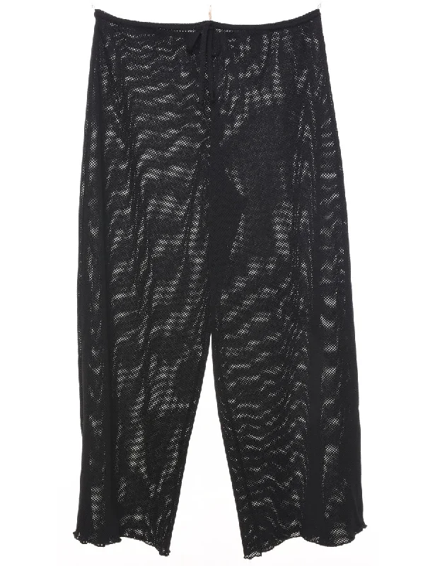 Black Sheer Trousers - W30 L26 Trousers trendy modern