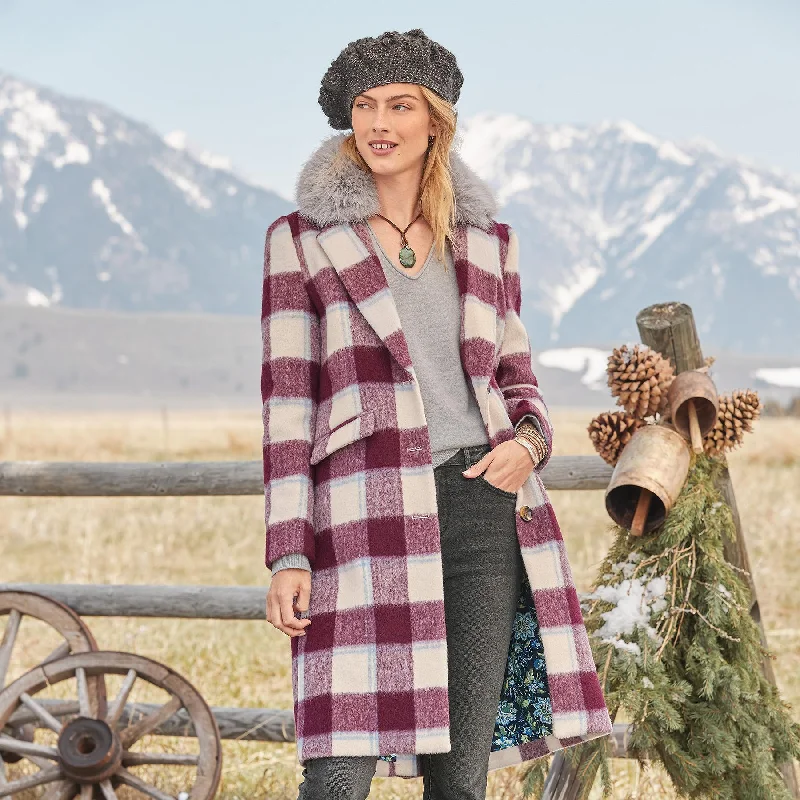Plaid Palette Coat Fitted Loose Oversized