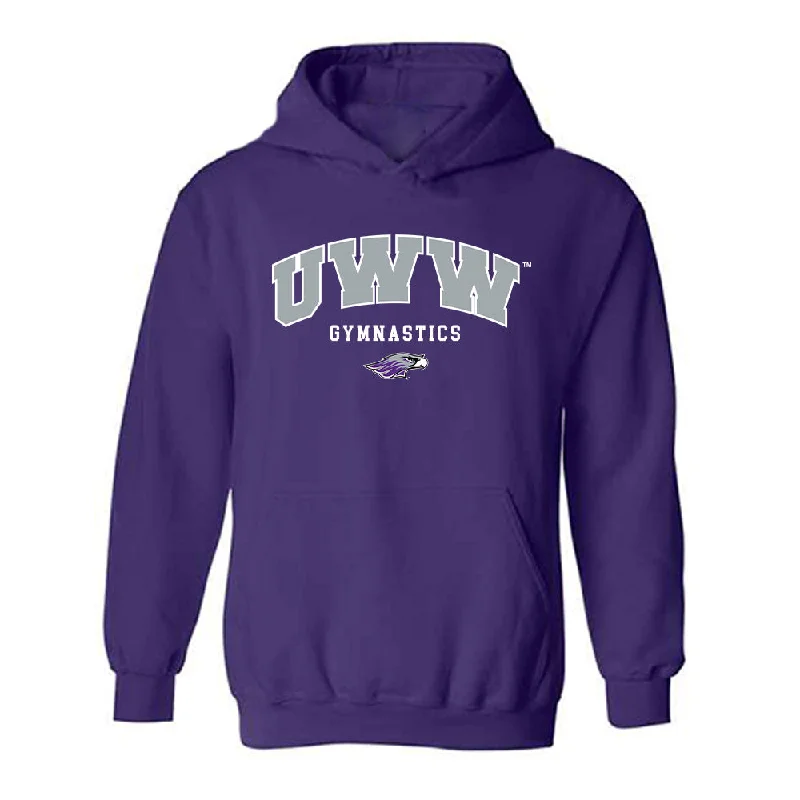 UW-Whitewater - NCAA Women's Gymnastics : Danielle Dudziak - Hooded Sweatshirt Hoodie with Neon Bright Vibrant