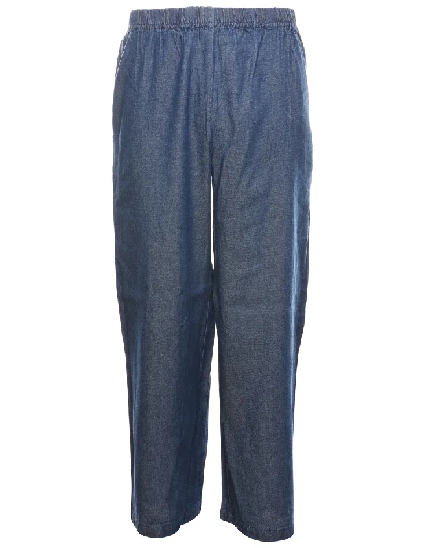 Medium Wash Denim Trousers - W28 L30 Trousers Evening Elegant