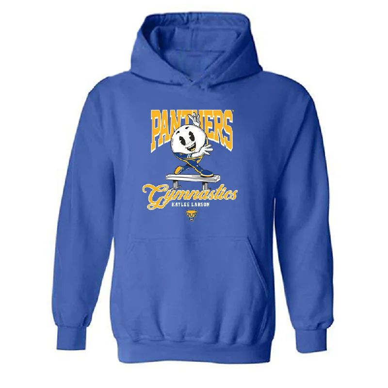 Pittsburgh - NCAA Women's Gymnastics : Kaylee Larson - Fashion Shersey Hooded Sweatshirt Hoodie with Button Placket Classic Preppy