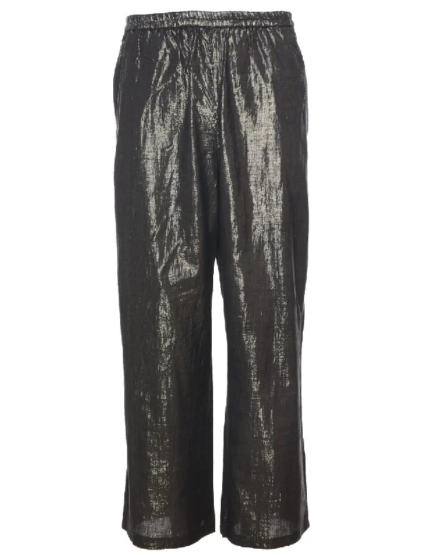 Lurex Thread Pattern Trousers - W28 L28 Trousers sophisticated sleek