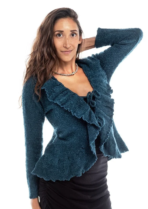Knitted Tie Front Cardigan Freel Faux Fur Fabric Real Fur Fabric Shearling Fabric