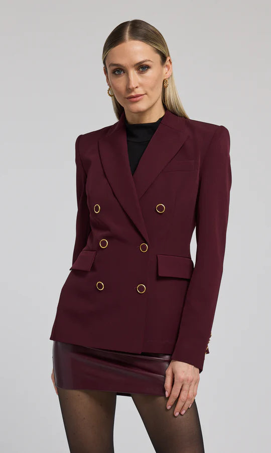 Arielle Crepe Blazer - Malbec Women's Premium Blazer