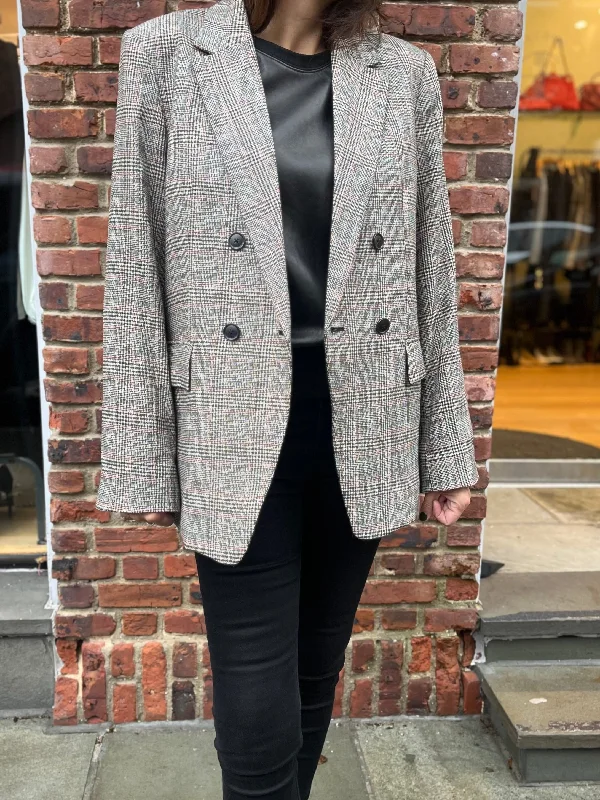 FRAME Prince of Wales Blazer / L Women's Fashion Blazer