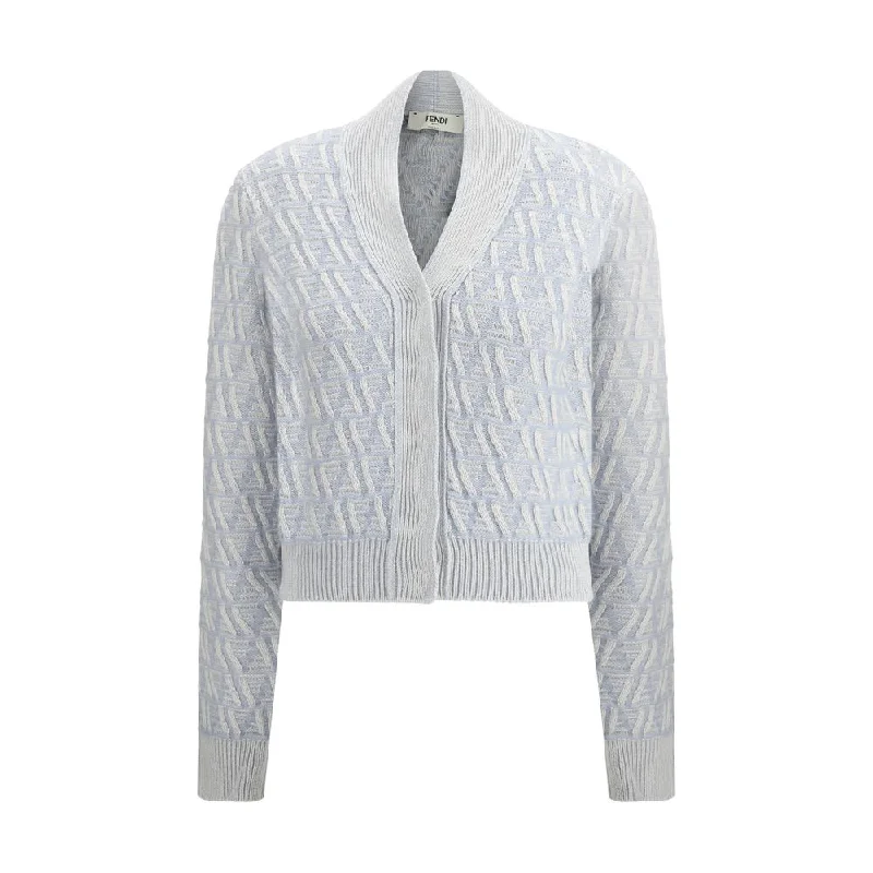 Fendi Silk Cardigan Lace Blend Ribbed Blend Corduroy Blend