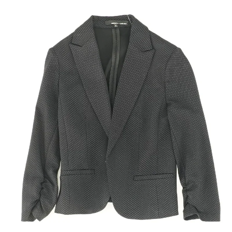 Black Polka Dot Blazer Women's Pencil Blazer
