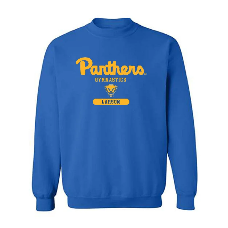 Pittsburgh - NCAA Women's Gymnastics : Kaylee Larson - Classic Shersey Crewneck Sweatshirt Hoodie with Elastic Waist Stretchable Comfortable