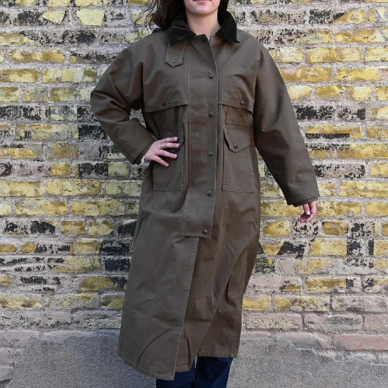 Filson Ladies Duster Coat in Marsh Olive Parka Down Jacket Wool Coat