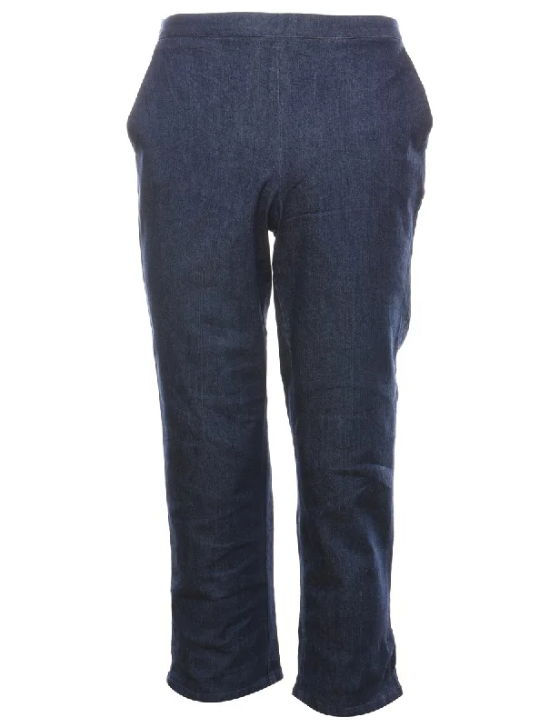 Alfred Dunner High Waist Dark Wash Denim Trousers - W30 L27 Trousers Hiking Durable
