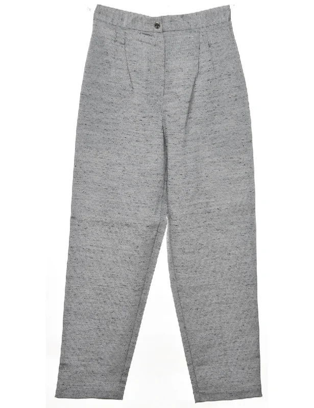 Grey Tapered Trousers - W26 L30 Trousers Corduroy Warm