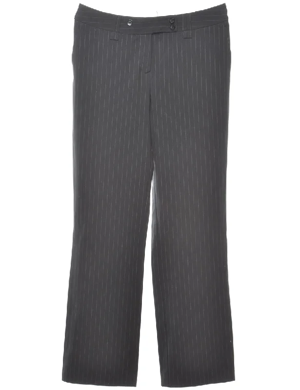 Striped Trousers - W30 L32 Trousers Solid Black